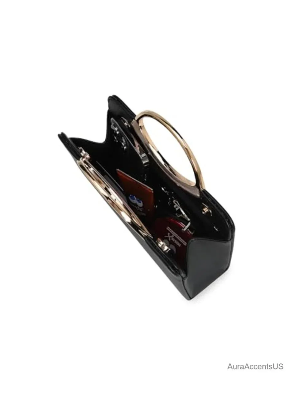 Small Dressy Handbag Evening Bag Party Purse Faux Leather Chain Strap Clutch